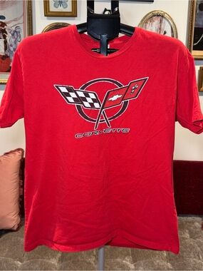 Corvette Men's Red Short Sleeve Graphic Tee